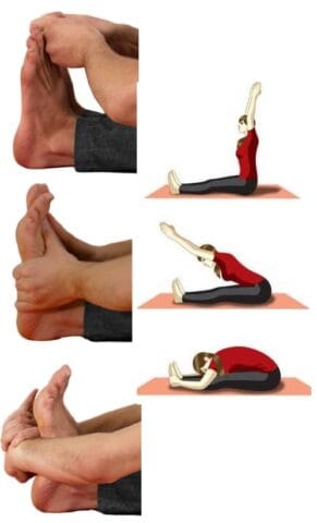 Continue the practice for - Paschimottanasana hand.
