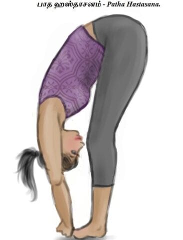 Continue the practice for - Patha Hastasana  yoga