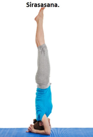 Continue the practice for - Sirasasanam. headstand yoga