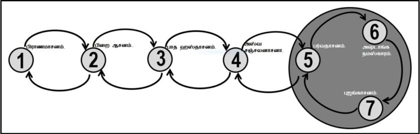 Steps for Surya Namaskar
