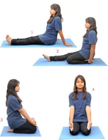 vajrasana - step