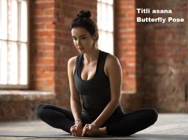 Titli asana - Butterfly Pose.